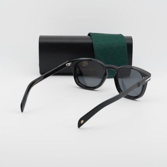 David Beckham DB 7030/S 0807 T4 Square Sunglasses - Black/Silver Mirror - Picture 9 of 9